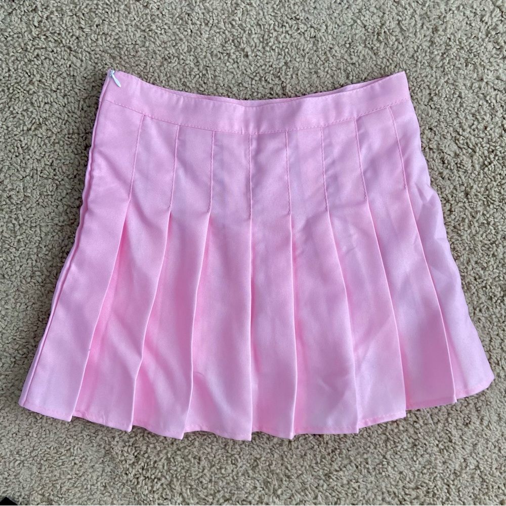 Pink Pleated Skirt
